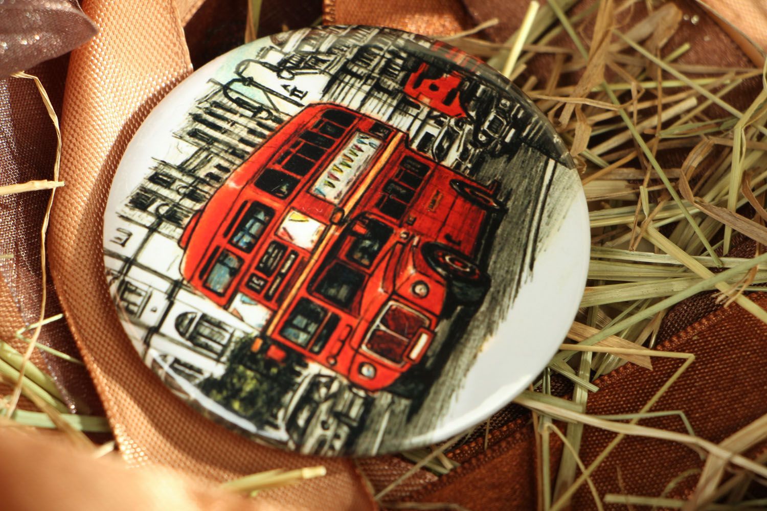 Handgemachter Taschenspiegel London foto 4