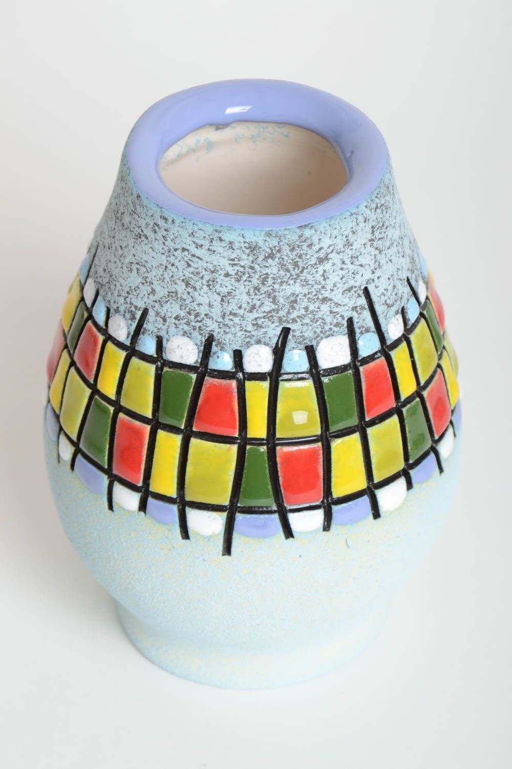 Керамическая ваза для цветов ручной работы ваза для цветов 800 мл красивая ваза фото 5