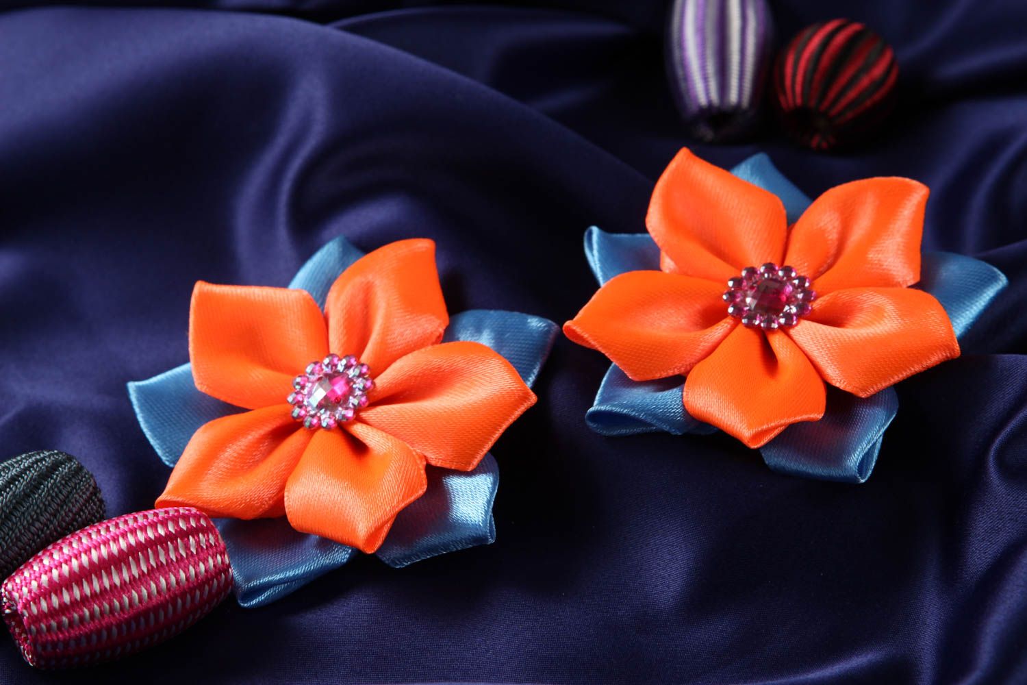 Handmade Haarspangen Blumen Accessoires für Haare Haarspangen Set romantisch foto 1