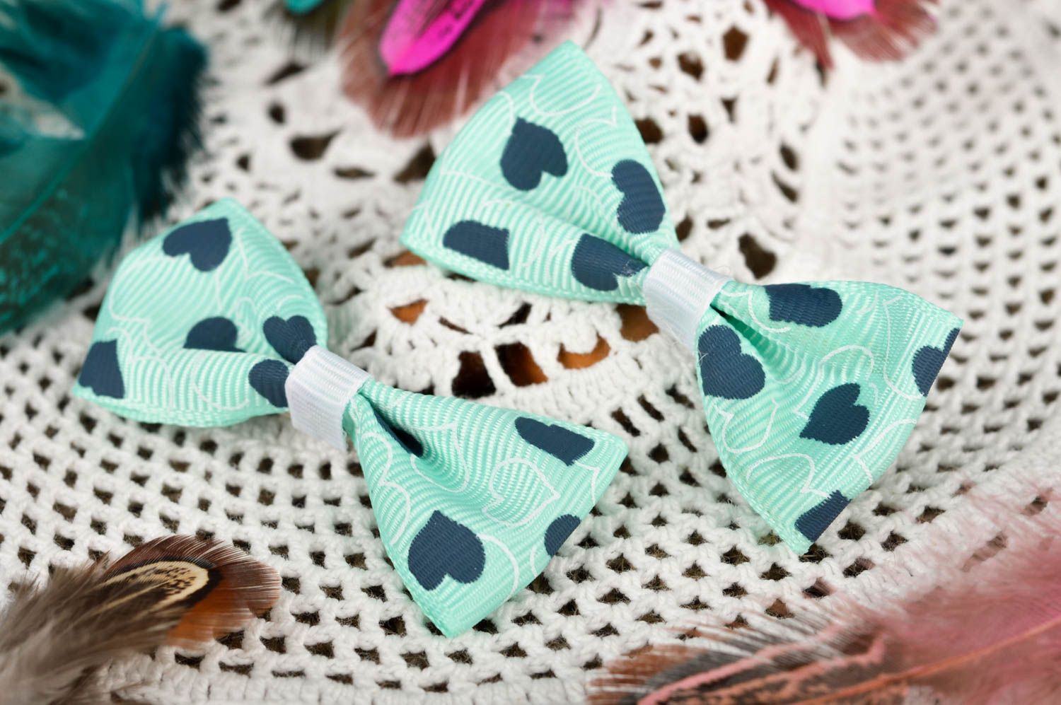 Handmade hair clips hair accessories butterfly hair bows designer present photo 1