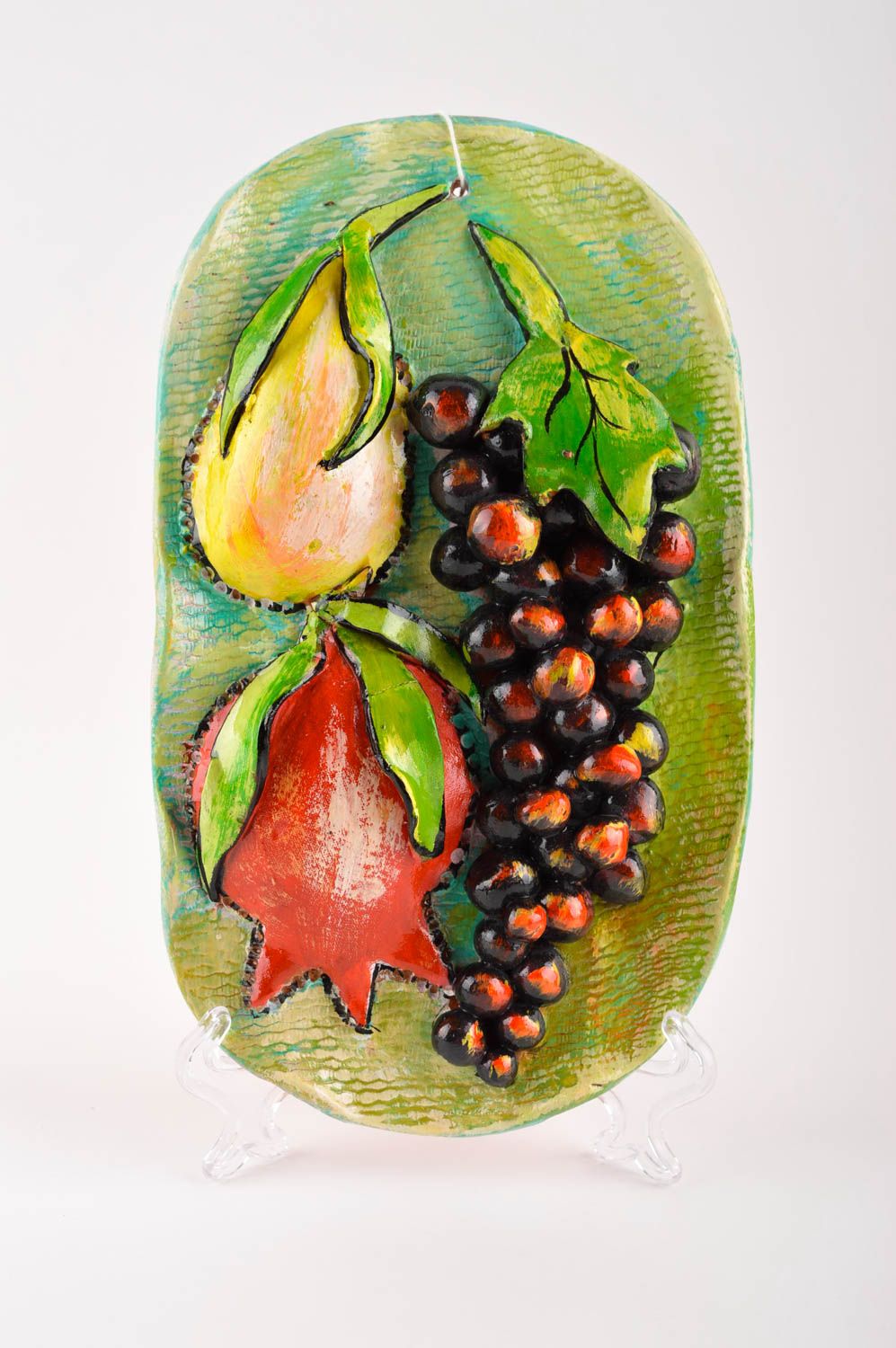 Déco à suspendre fait main Suspension décorative céramique Déco murale Fruits photo 2