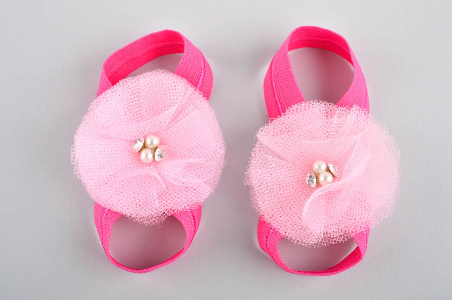 Handmade headband baby foot accessories pink foot accessory present for girls  photo 5