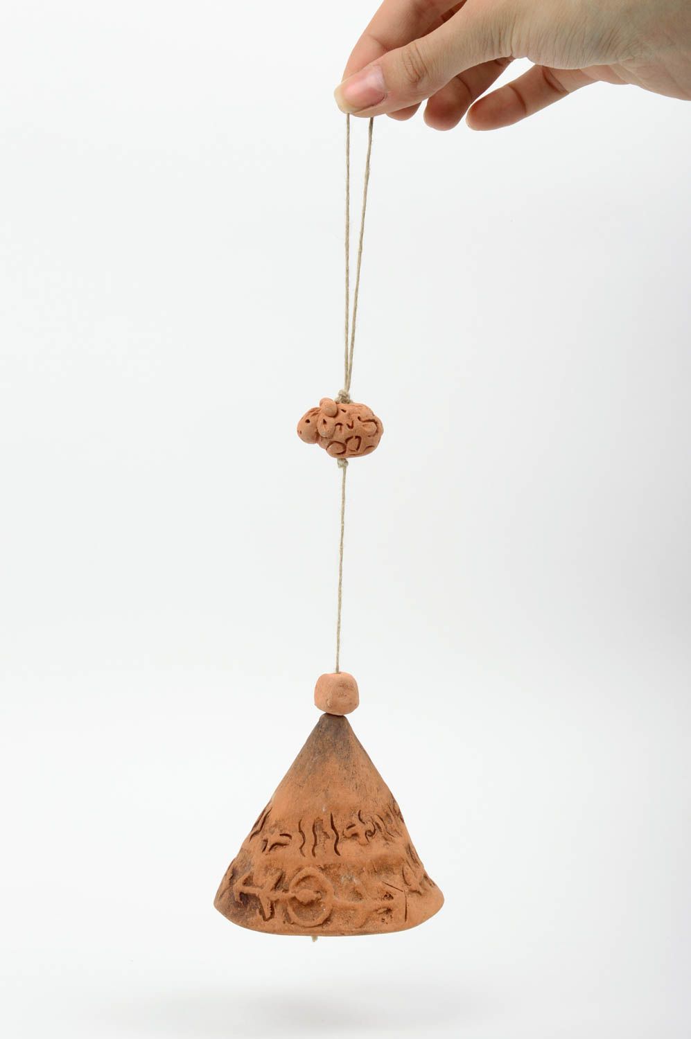 Beautiful handmade ceramic bell interior clay bell home designs gift ideas photo 2