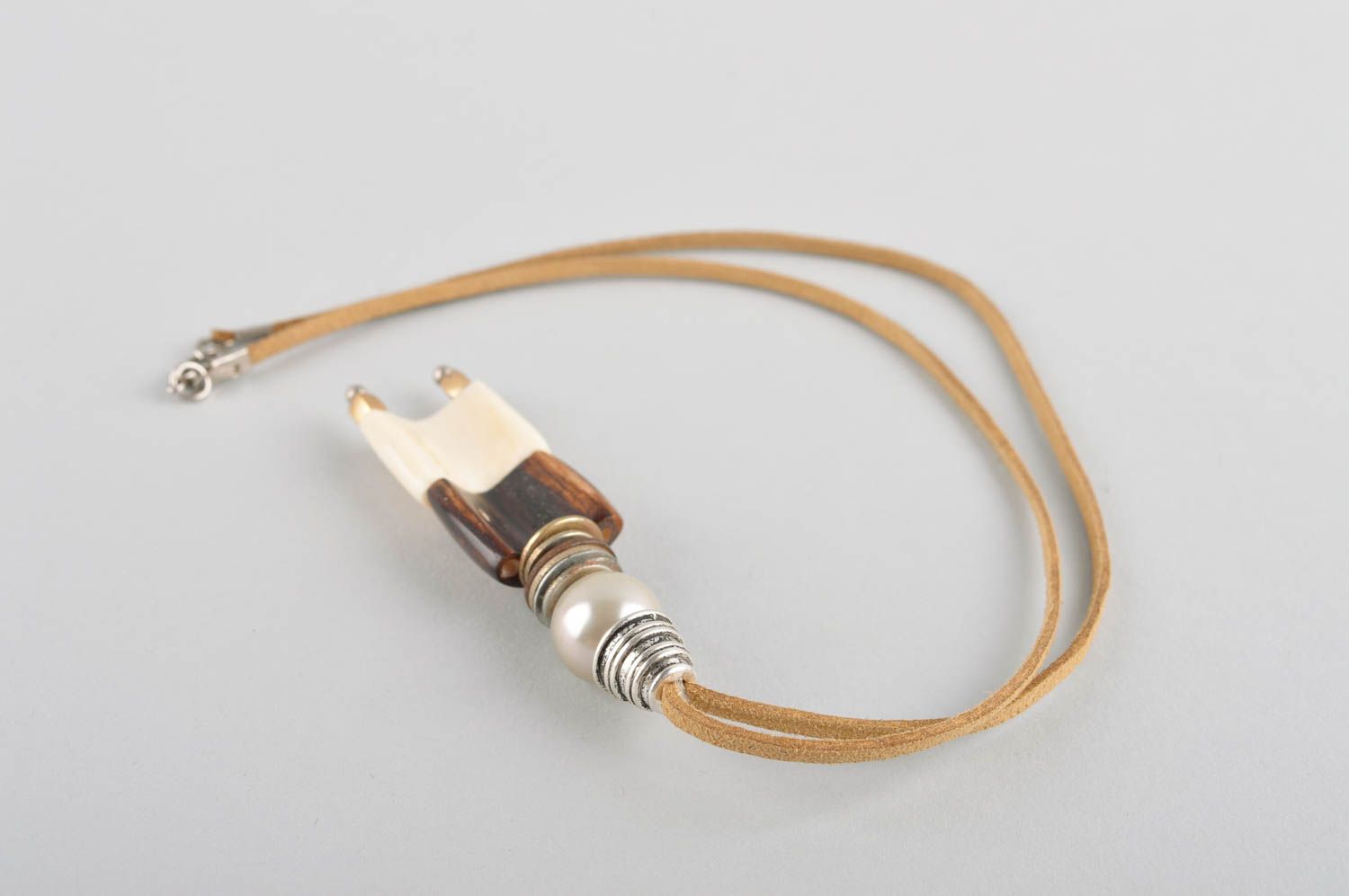 Handmade cord pendant wooden pendant fashion jewelry handmade trendy accessories photo 4