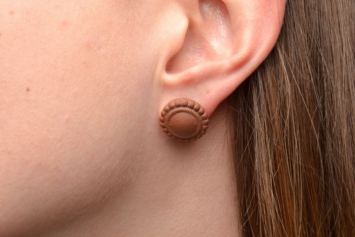 Handmade ceramic earrings photo 5