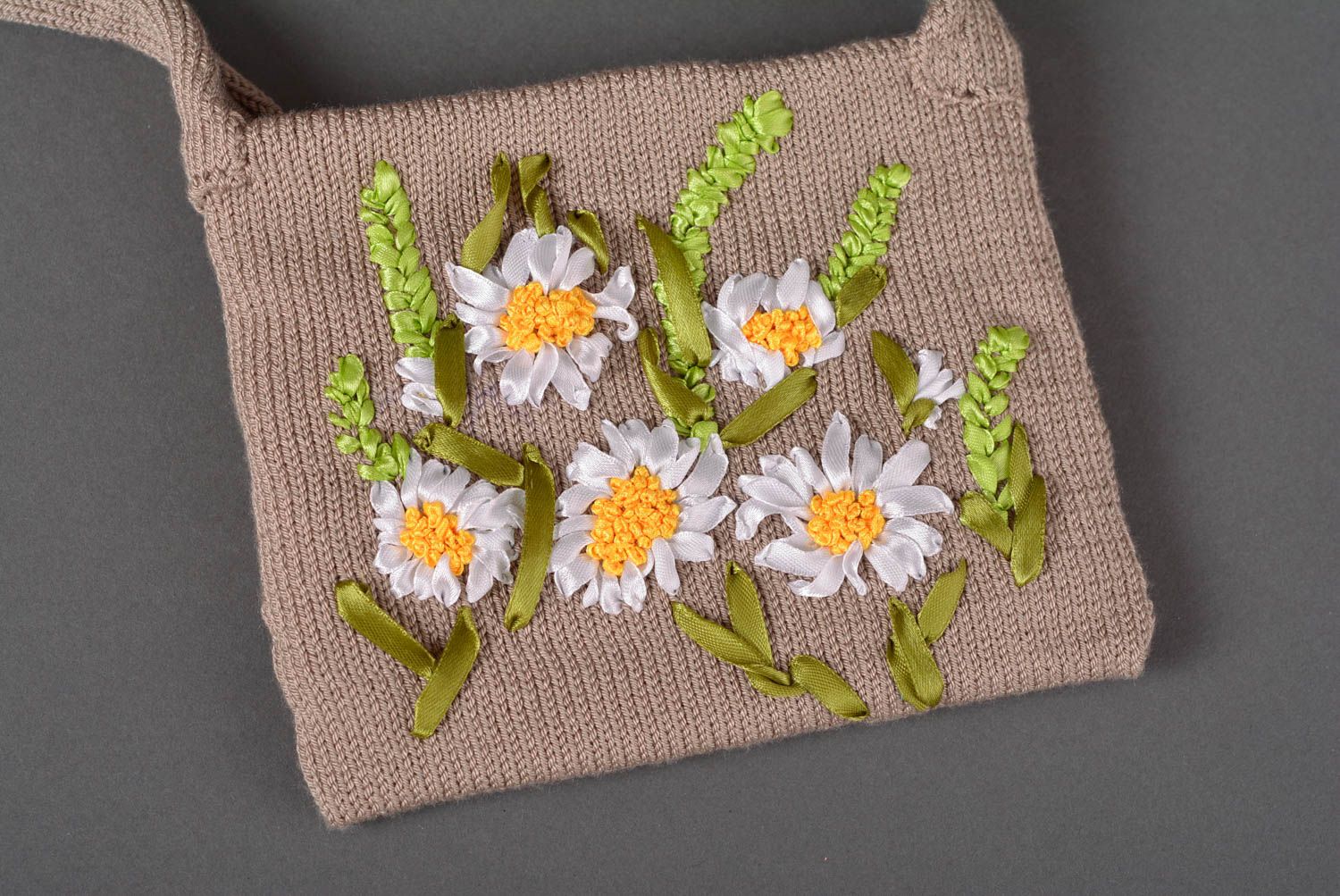Unusual handmade knitted bag shoulder bag handbag designs fashion accessories photo 4