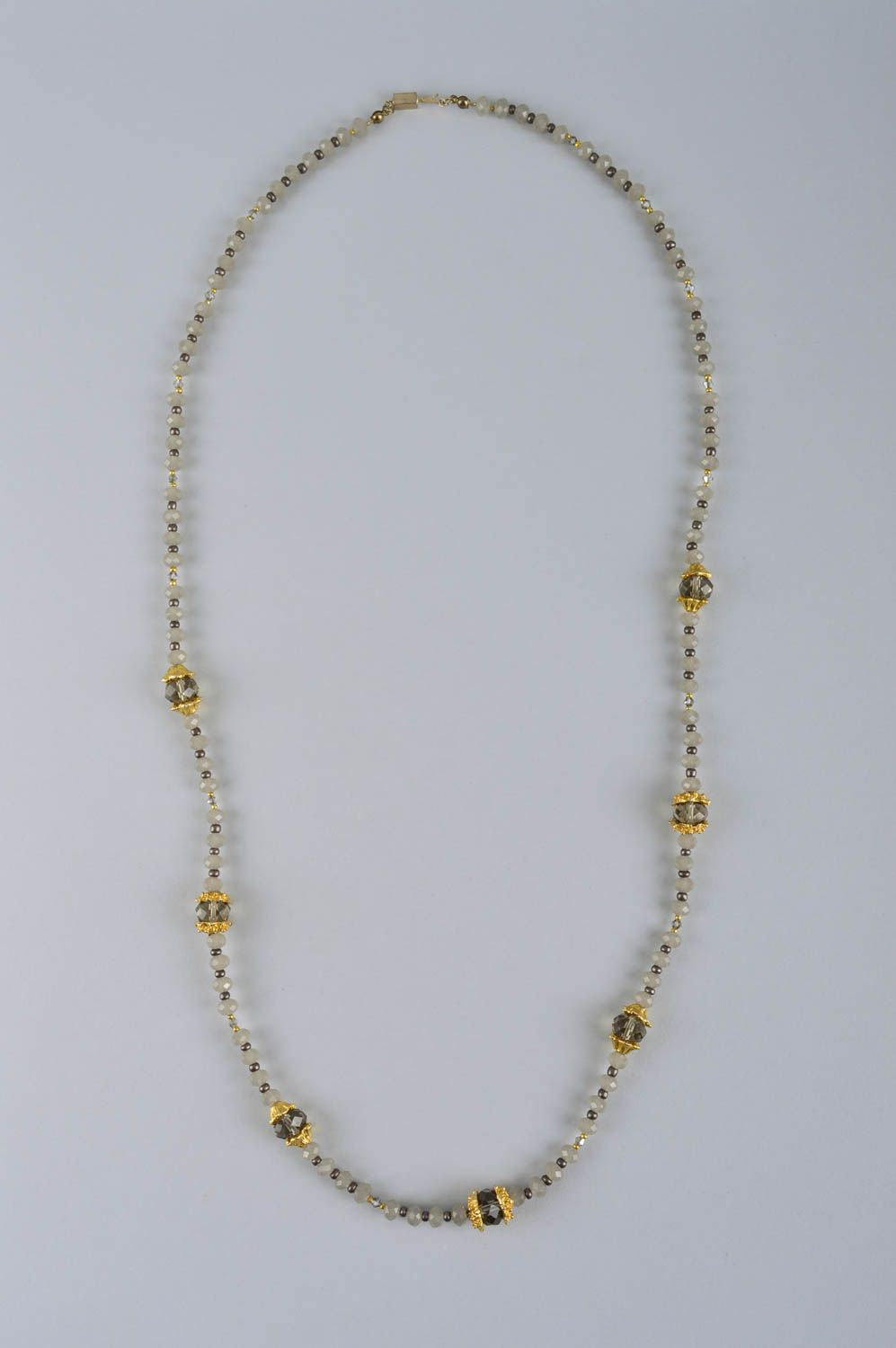 Designer beaded handmade necklace unique elegant jewelry present for woman photo 2