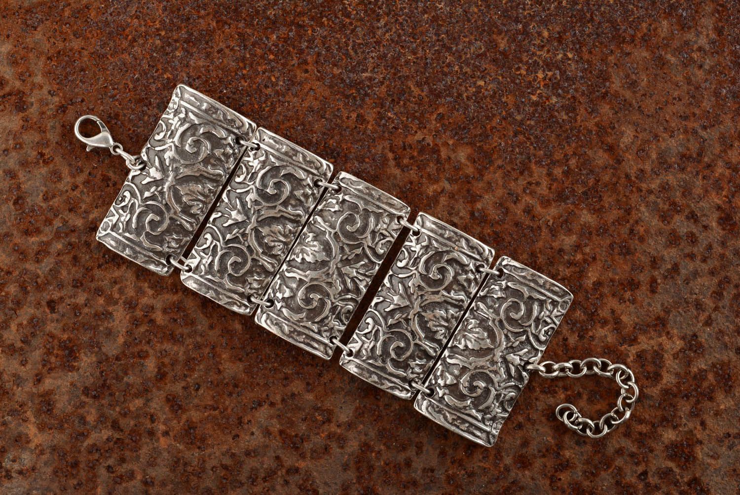 Bracelet en métal Liseron fait main photo 1
