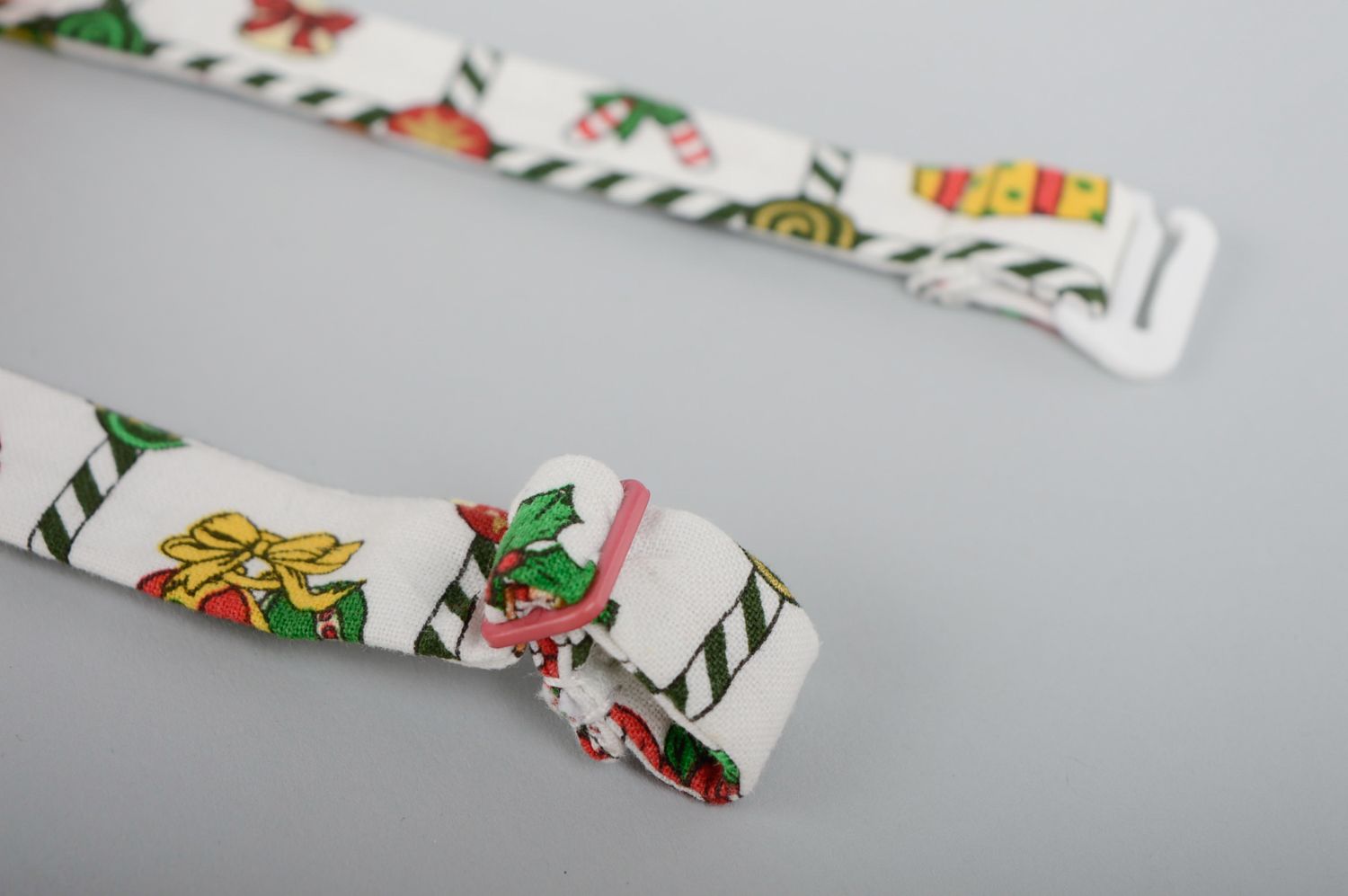Handmade fabric bow tie Christmas photo 4