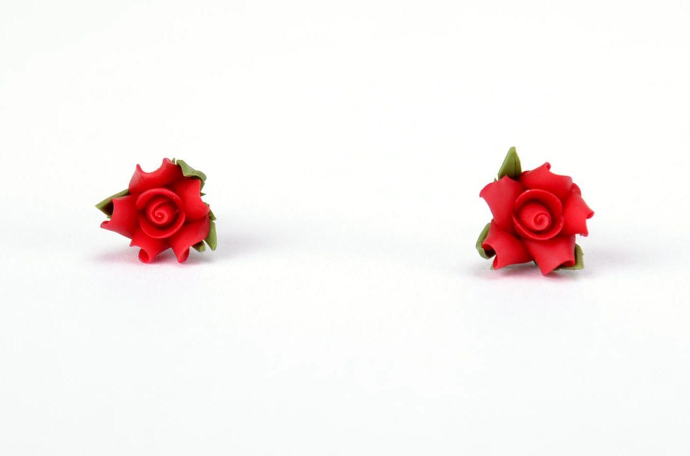 Earrings hand made of polymer clay photo 1