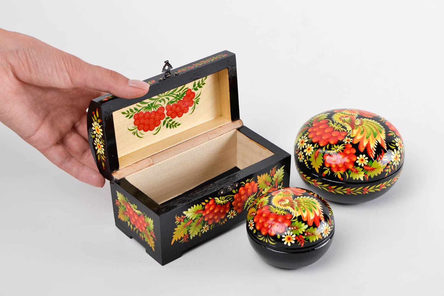 Joyeros originales hechos a mano de madera cajas para joyas regalo original foto 2