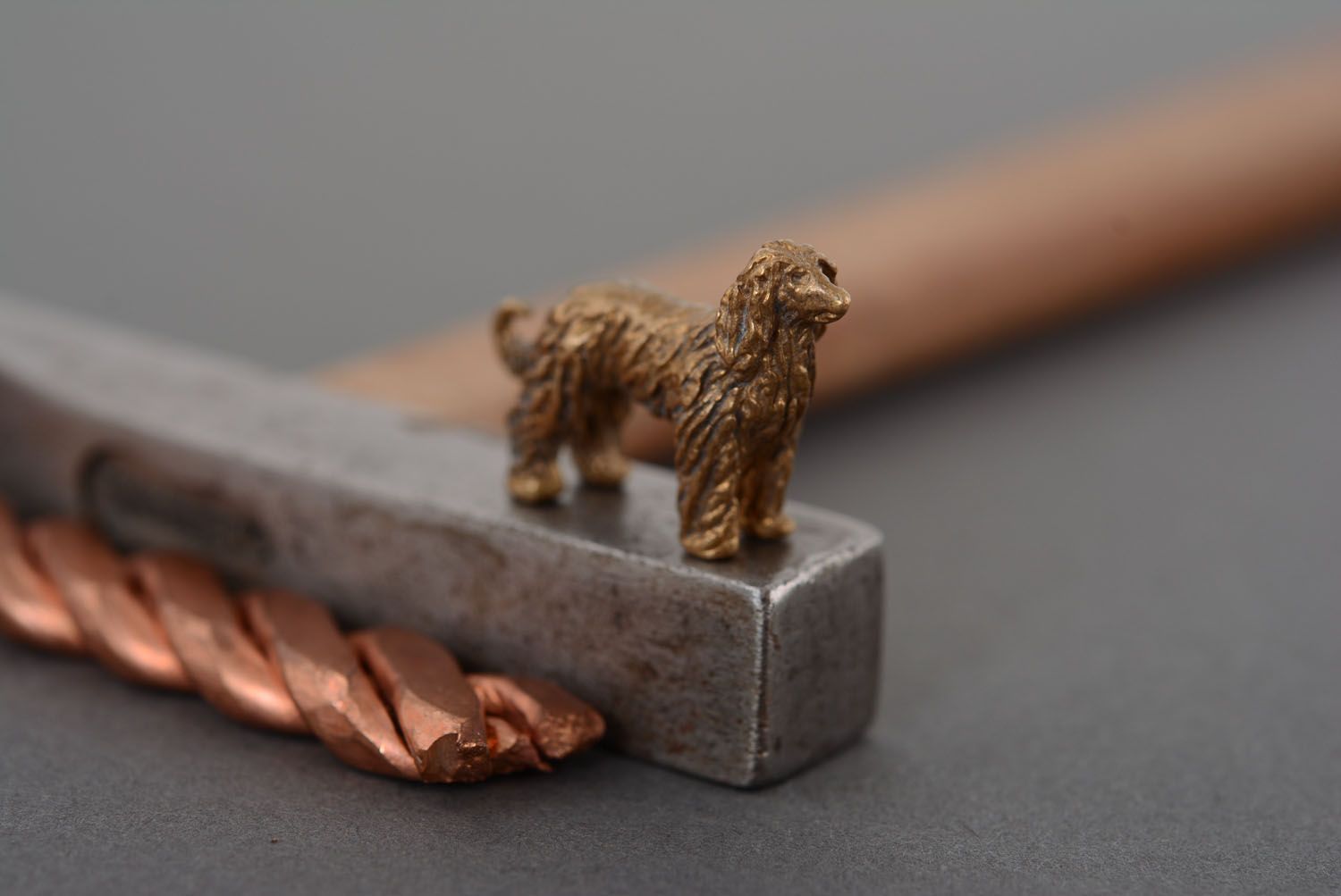 Bronze figurine Afghan Greyhound photo 1