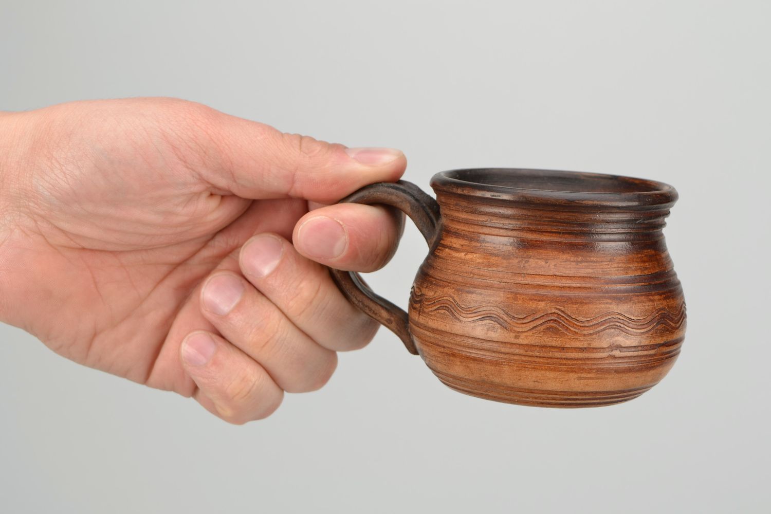 Handmade clay coffee cup photo 2