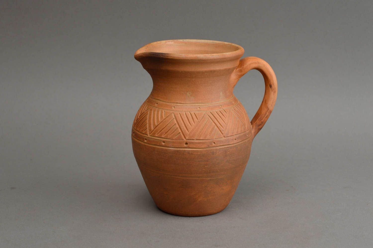 6 inches ceramic terracotta 20 oz pitcher in terracotta style 1 lb photo 2