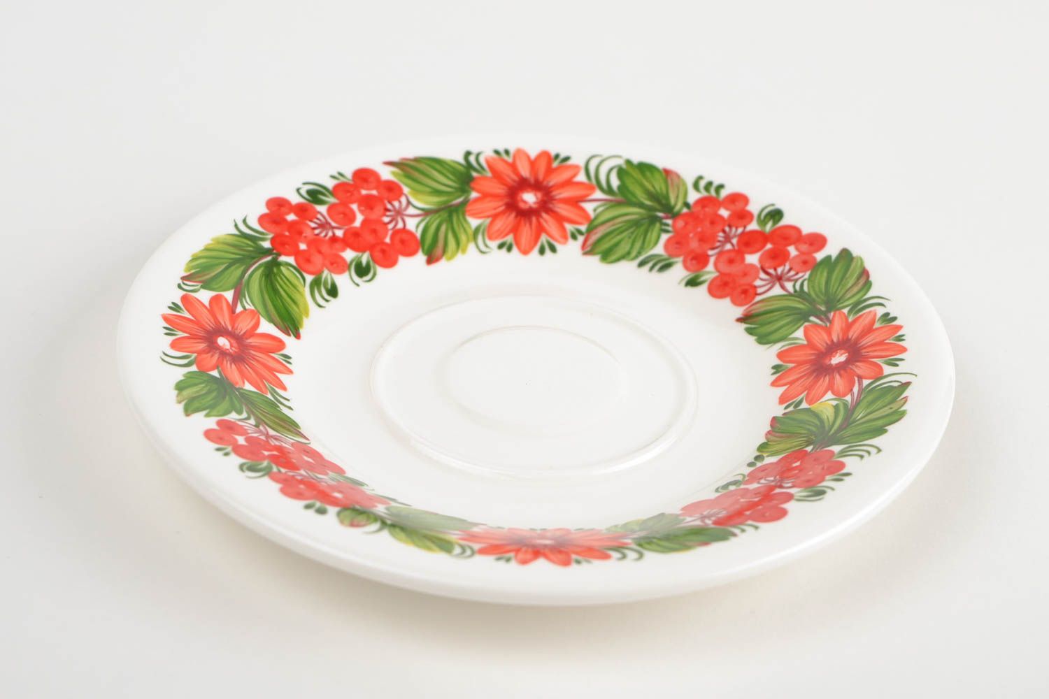 Porcelain saucer handmade designer saucer small dish ceramic plate kitchen decor photo 4