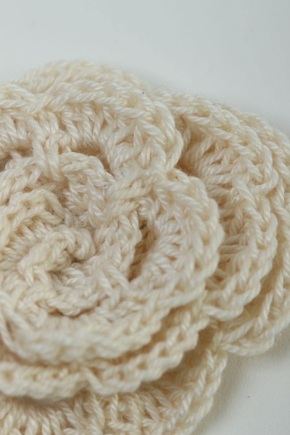 Handmade blank for creativity crocheted flower for brooch jewelry fittings photo 4