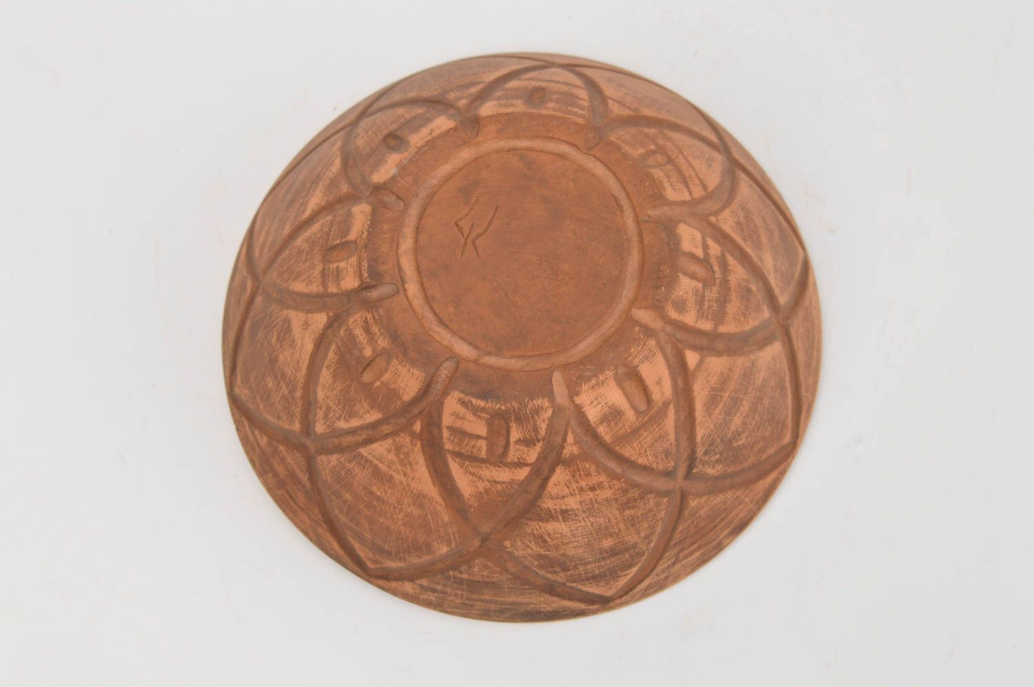 Cuenco de cerámica hecho a mano utensilio de cocina regalo original marrón foto 3