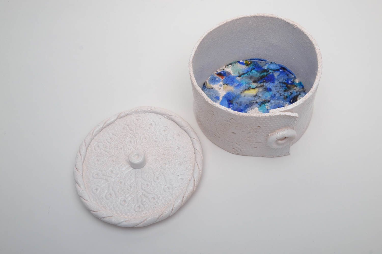 Ceramic jewelry box with lid photo 3