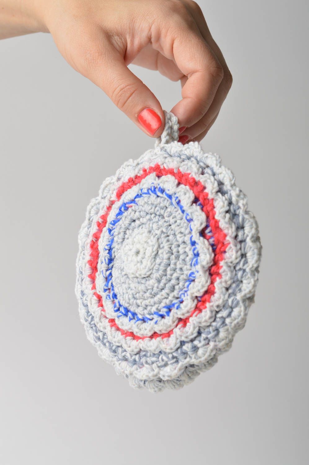 Beautiful handmade crochet potholder nice pot holder design home textiles photo 2