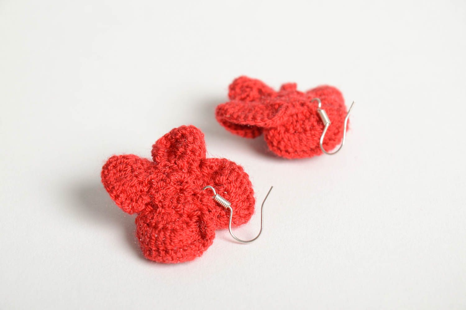 Beautiful handmade crochet earrings flower earrings design costume jewelry  photo 3