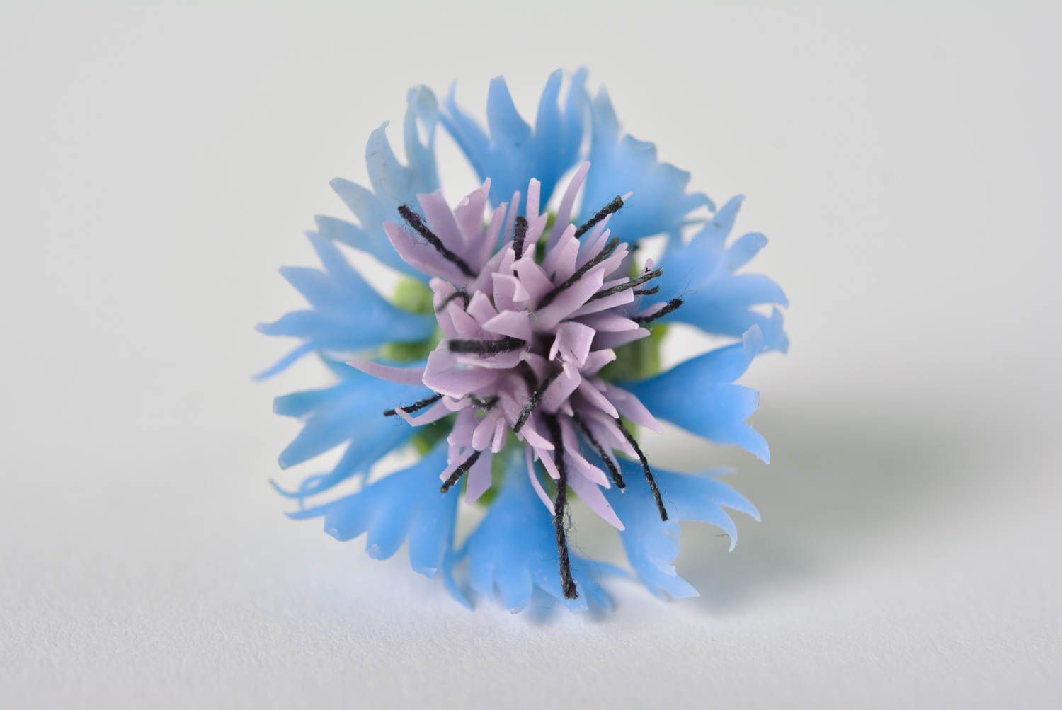 Beautiful handmade designer polymer clay flower ring for girl photo 5
