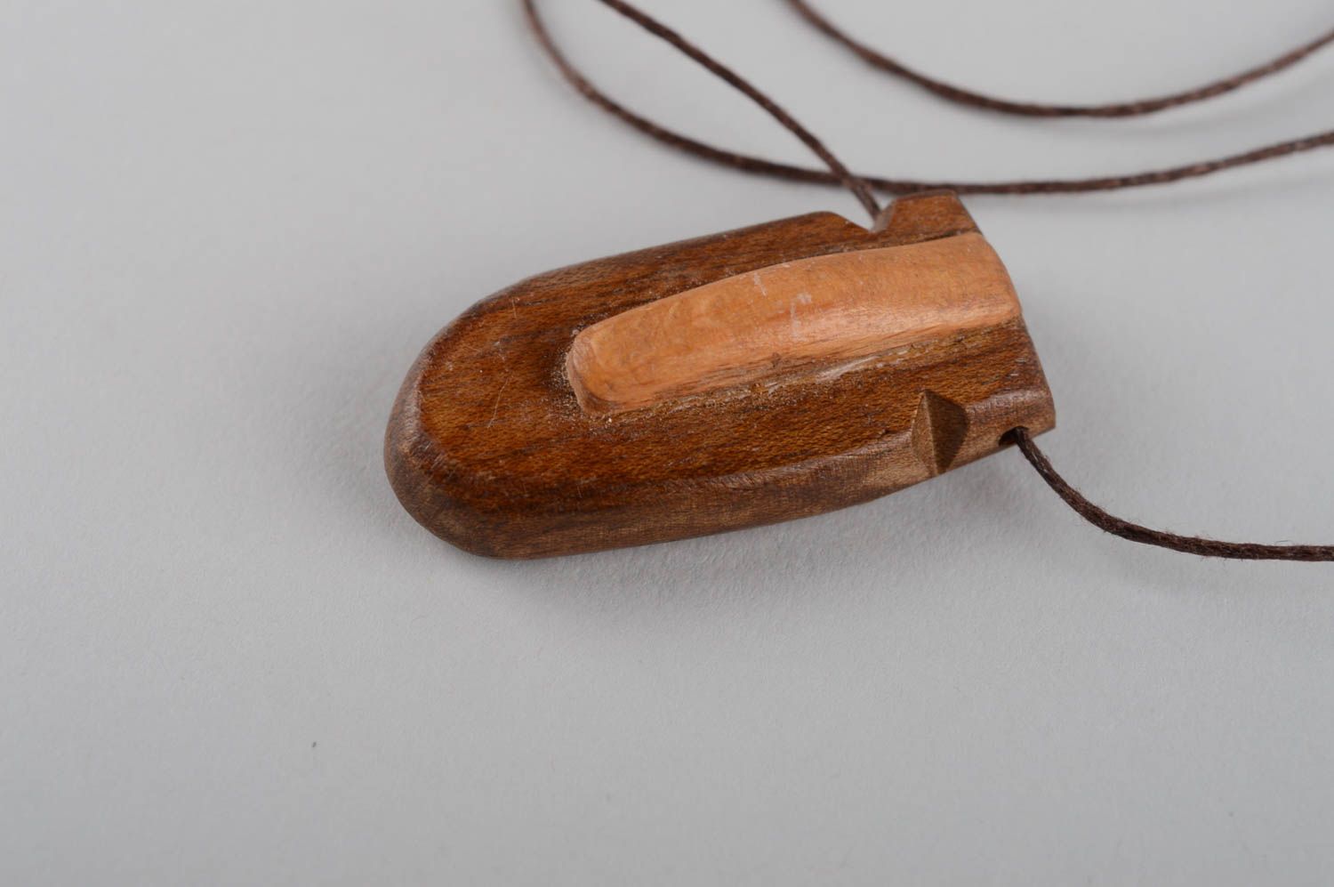 Unusual handmade wooden pendant wood craft ideas fashion neck accessories photo 8