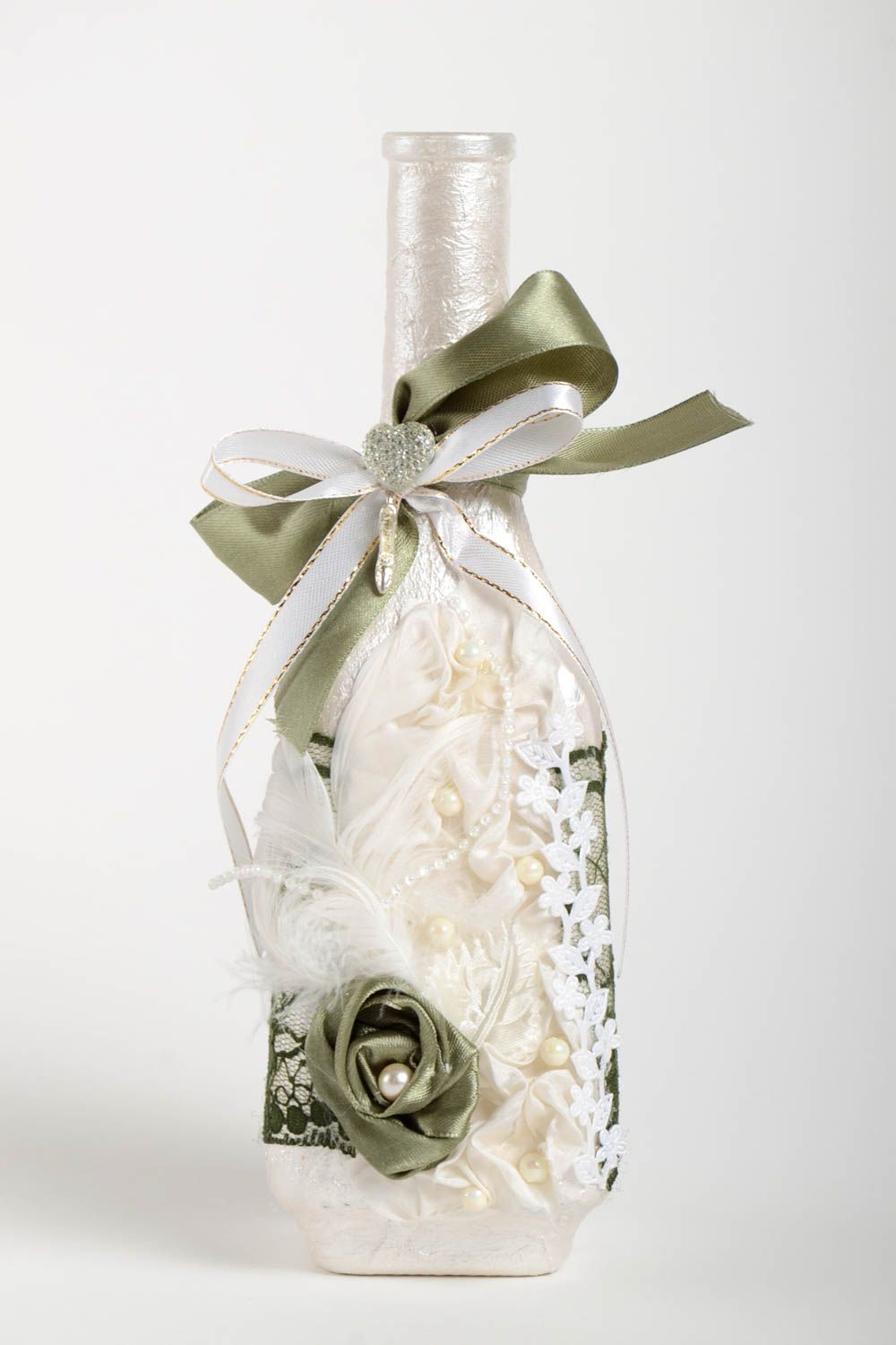 10 inches wedding décor bottle shape glass décor vase 1 lb photo 2