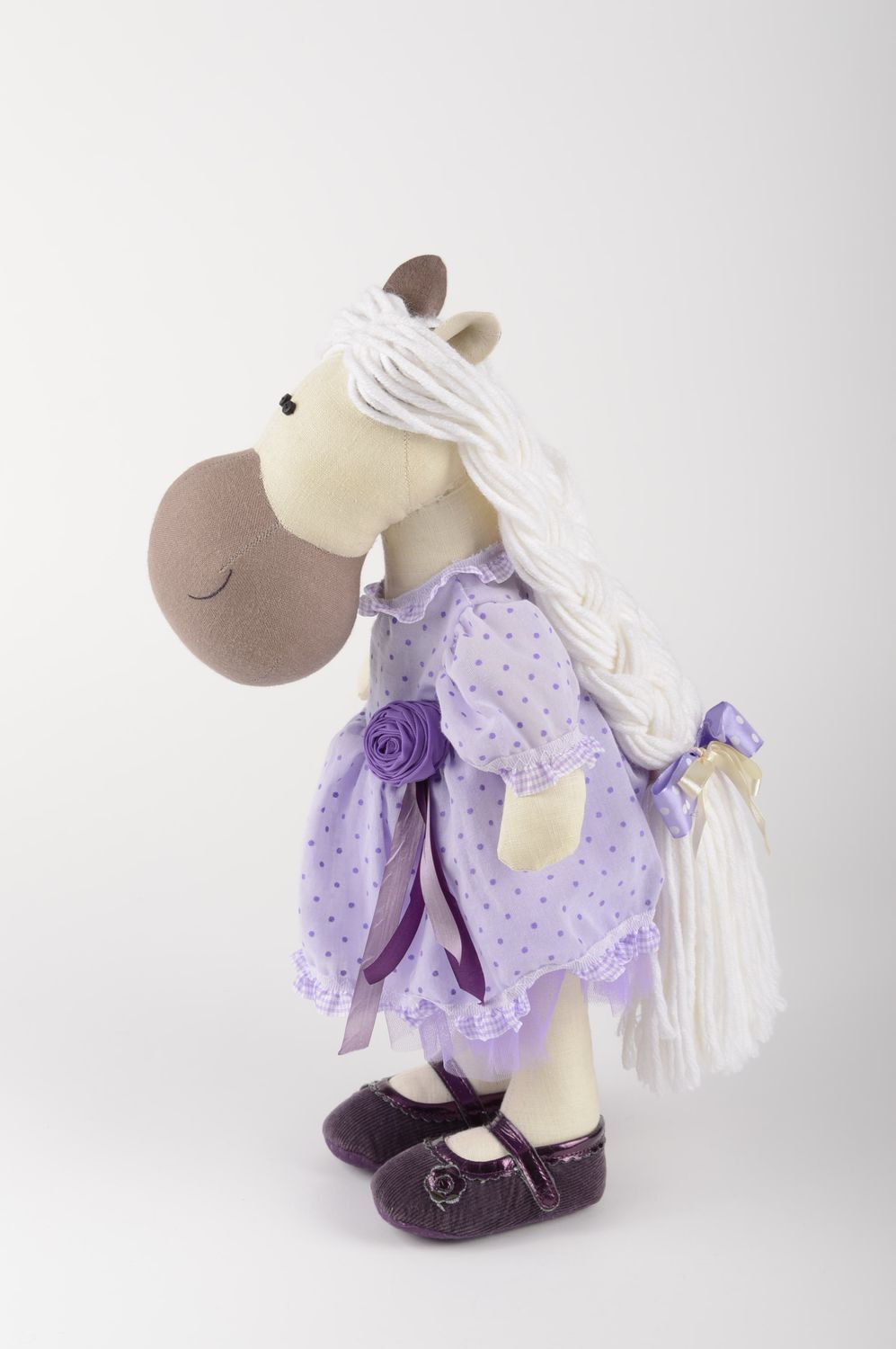 Забавная оригинальная кукла ручной работы кукла из ткани лошадка мягкая кукла фото 4
