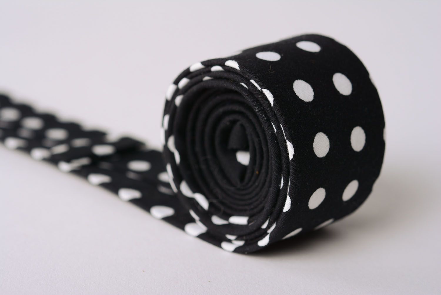 Cravate en coton noire faite main photo 3
