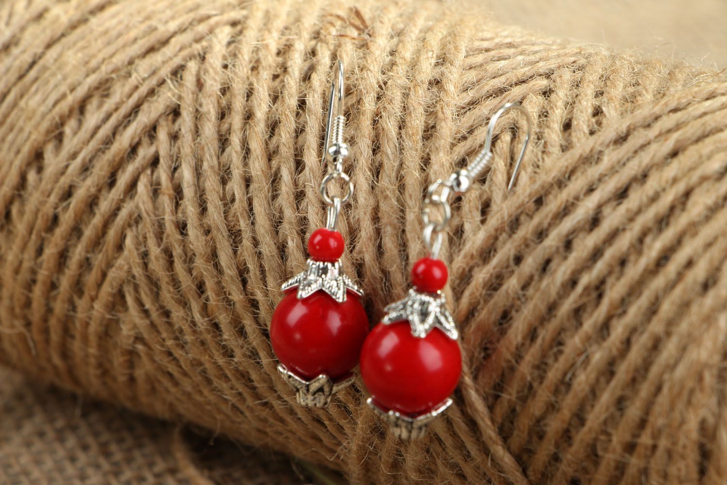Earrings with coral photo 3