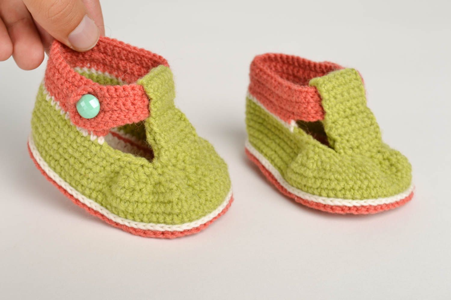 Handmade gehäkelte Babyschuhe Baby Sandalen für Frühling Geschenk für Kleinkind foto 5