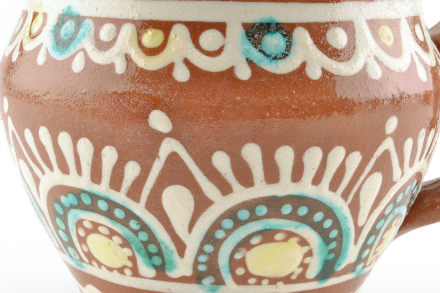 Tasse en céramique ethnique faite main photo 3