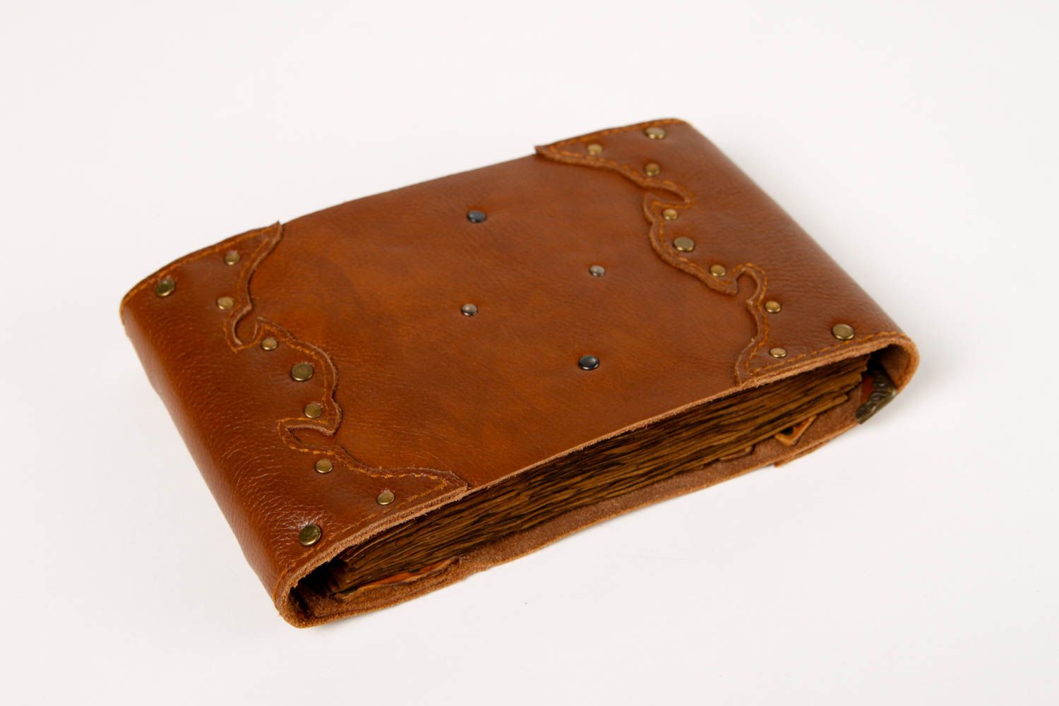 Handmade leather notebook stylish designer notebook unusual cute present photo 3