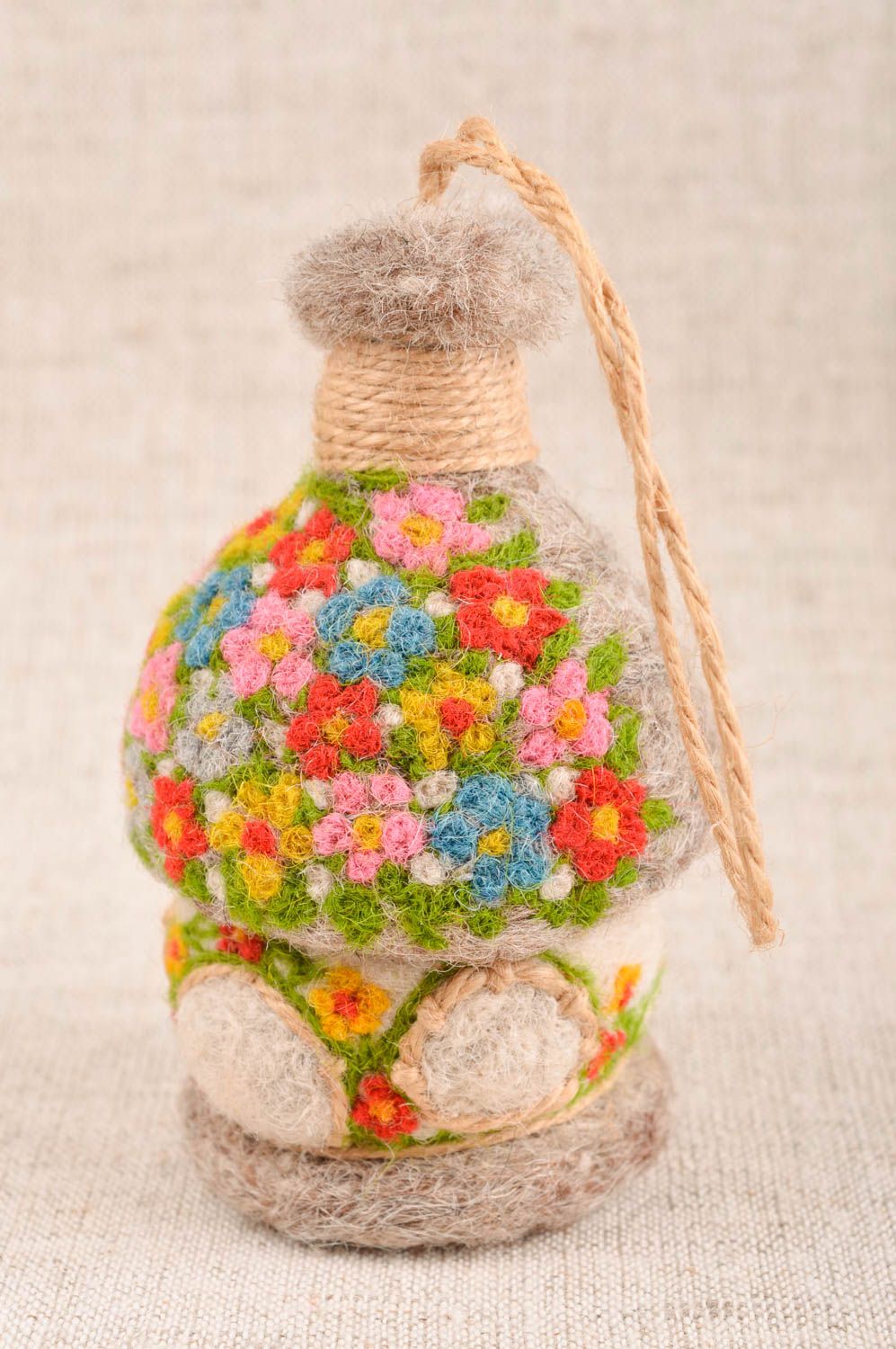Juguete artesanal de lana peluche para niños regalo original Casita bonita foto 1