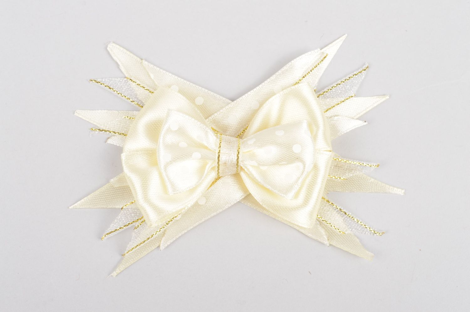 Handmade hair clip hair accessory with bow designer hair clip for girls photo 4