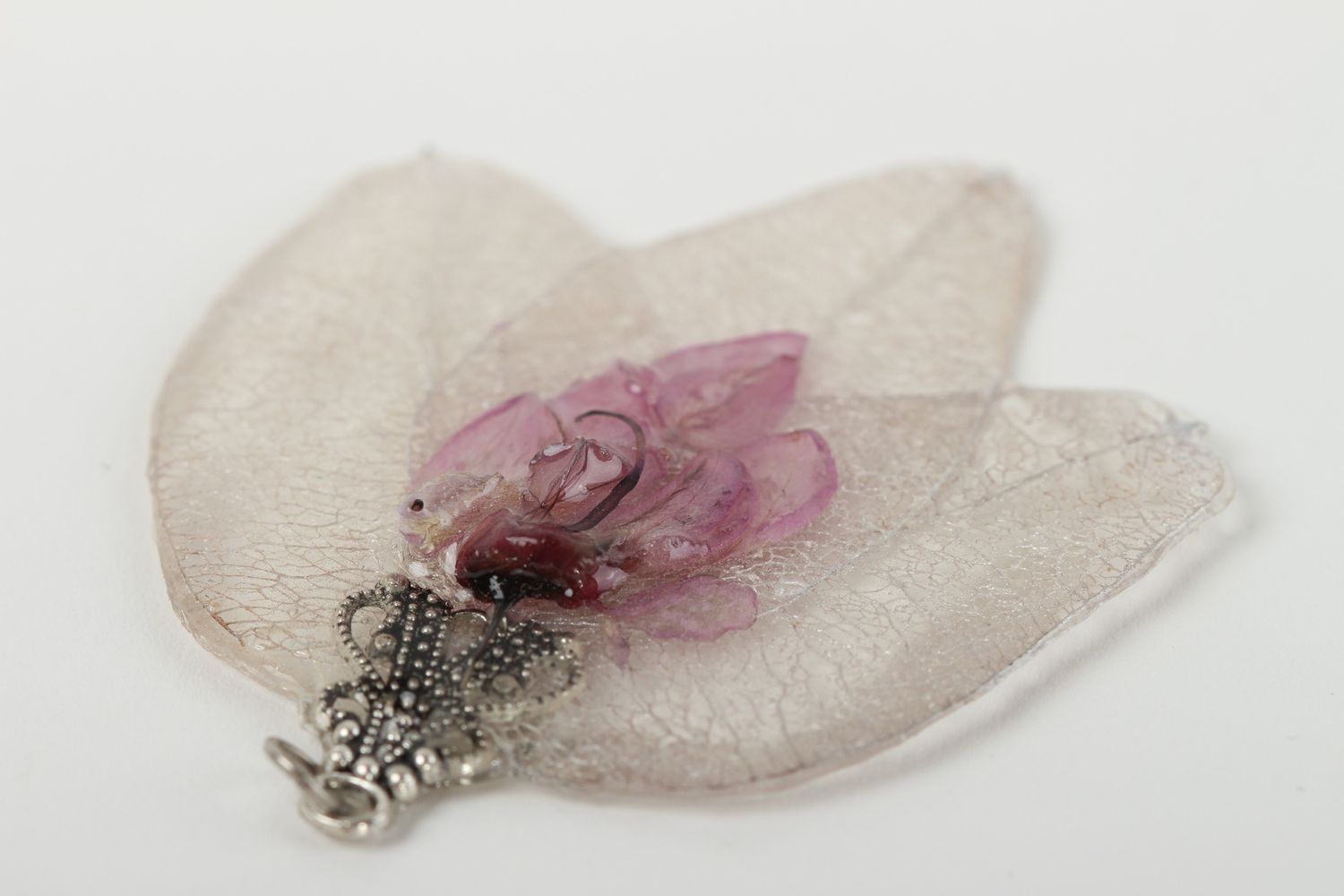 Handmade pendant for women unusual accessory epoxy jewelry gift ideas photo 3