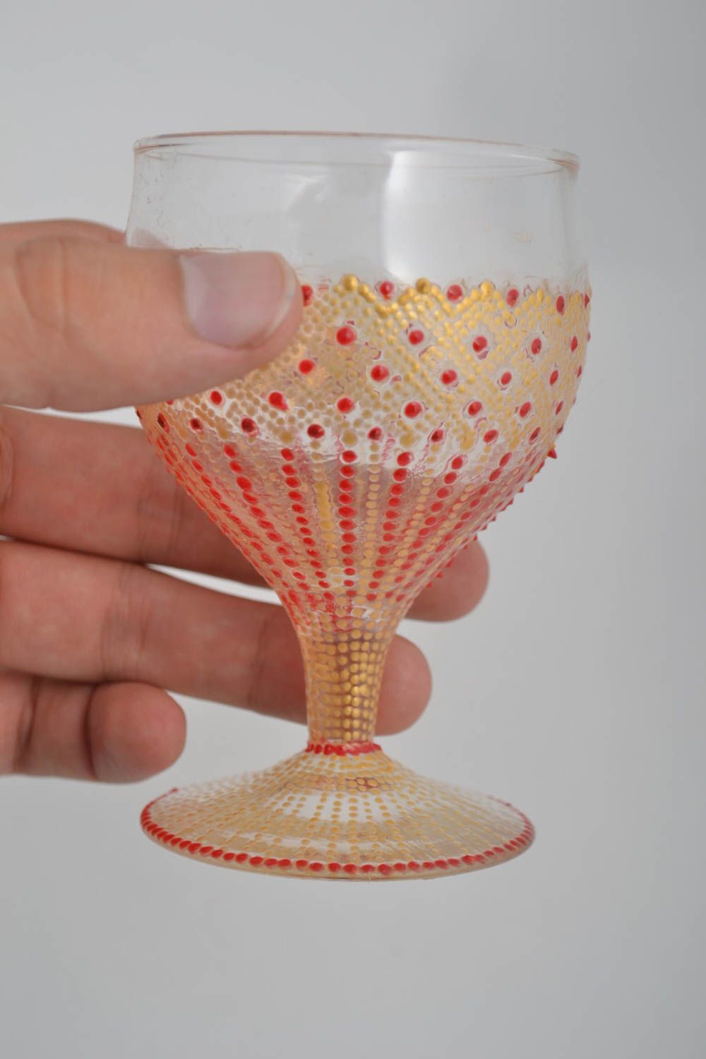 Copa de vino alta hecha a mano original vaso de cristal utensilio de cocina foto 4