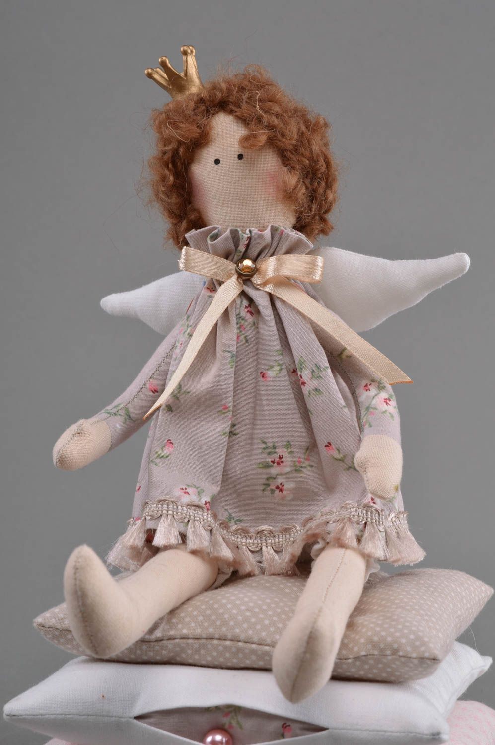 Interieur Puppe aus Textil handmade schönes Spielzeug für Kinder Prinzessin foto 3
