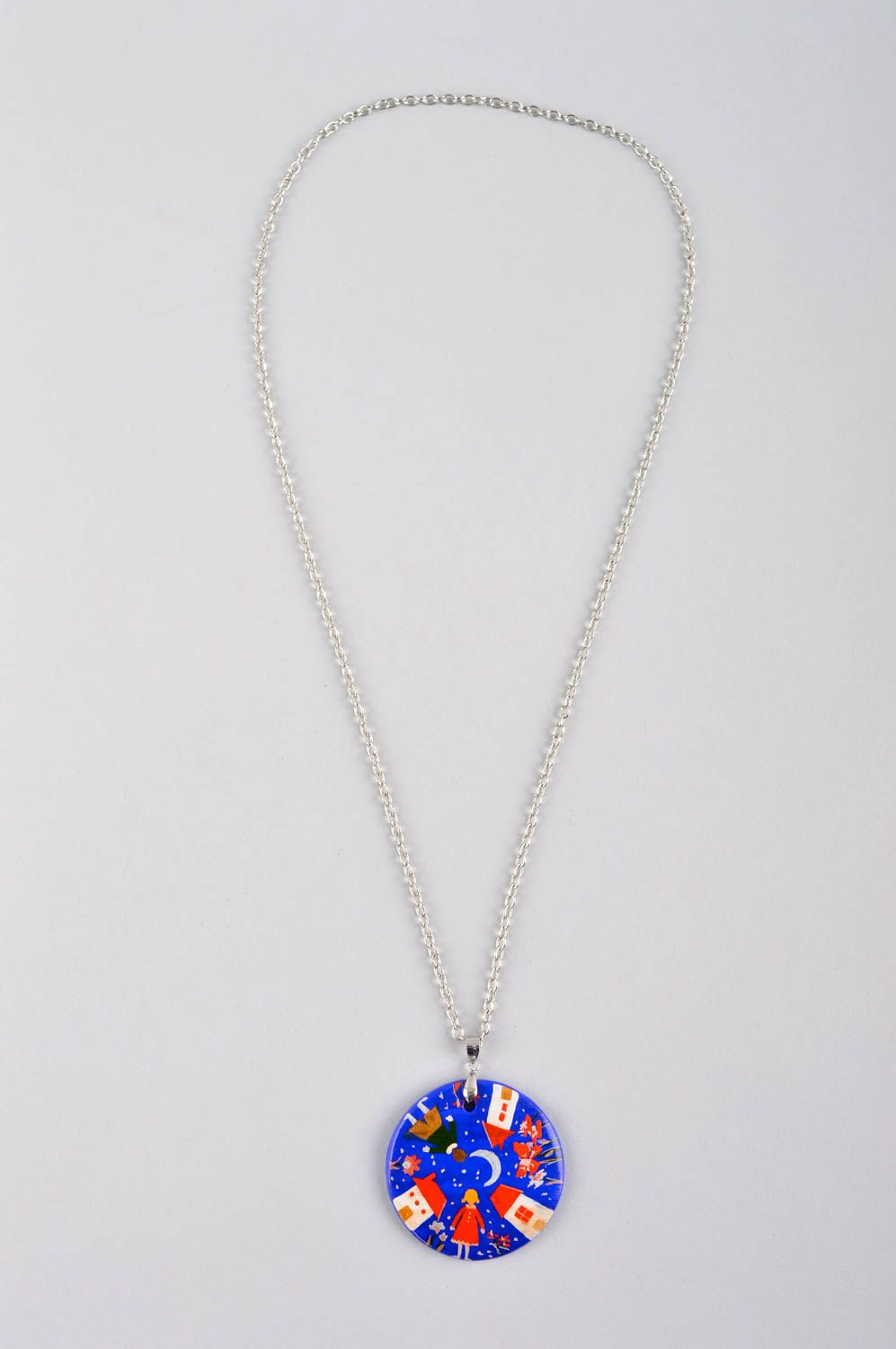 Handmade stylish pendant designer unusual accessories bright feminine present photo 2