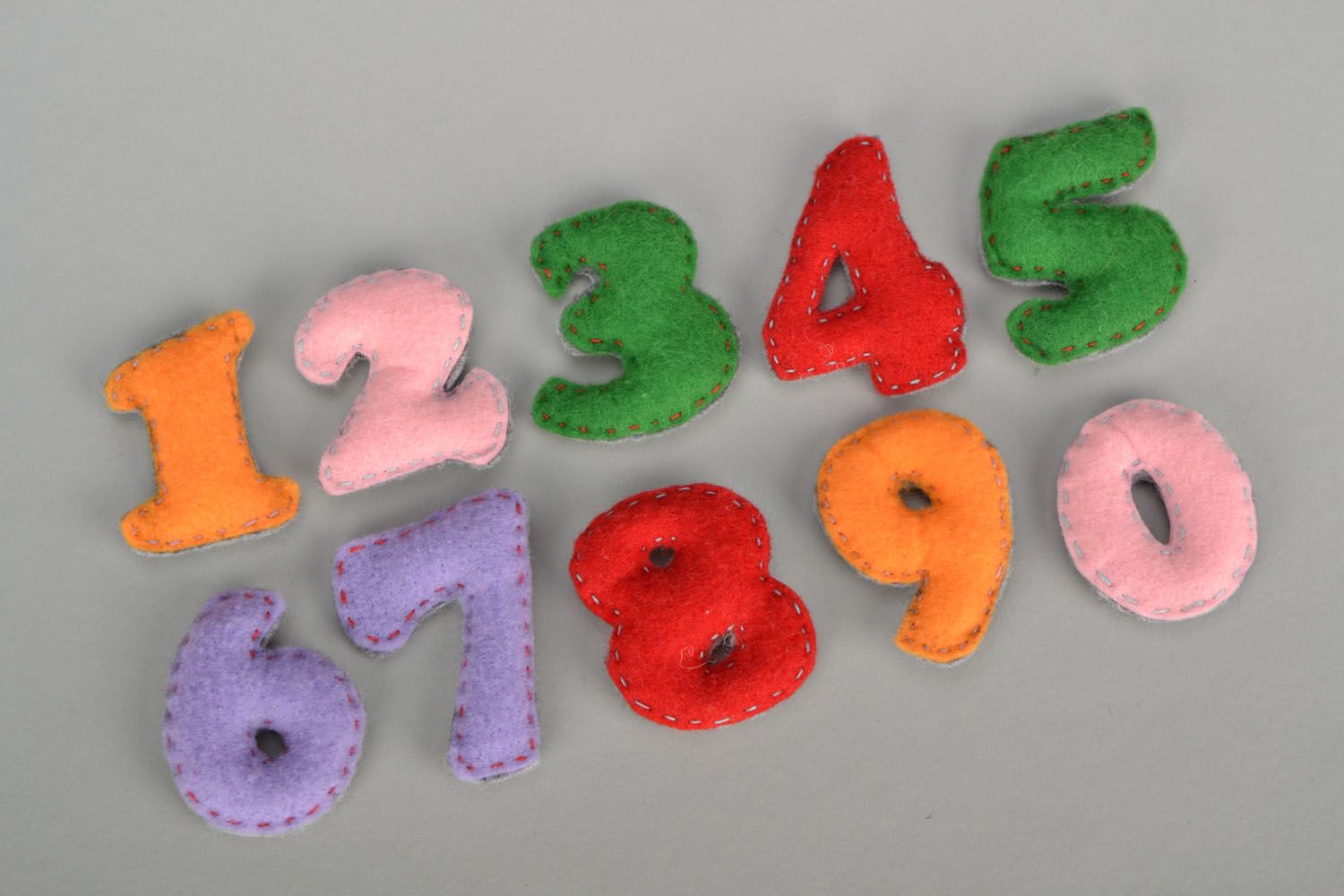 Soft numbers made of felt photo 4
