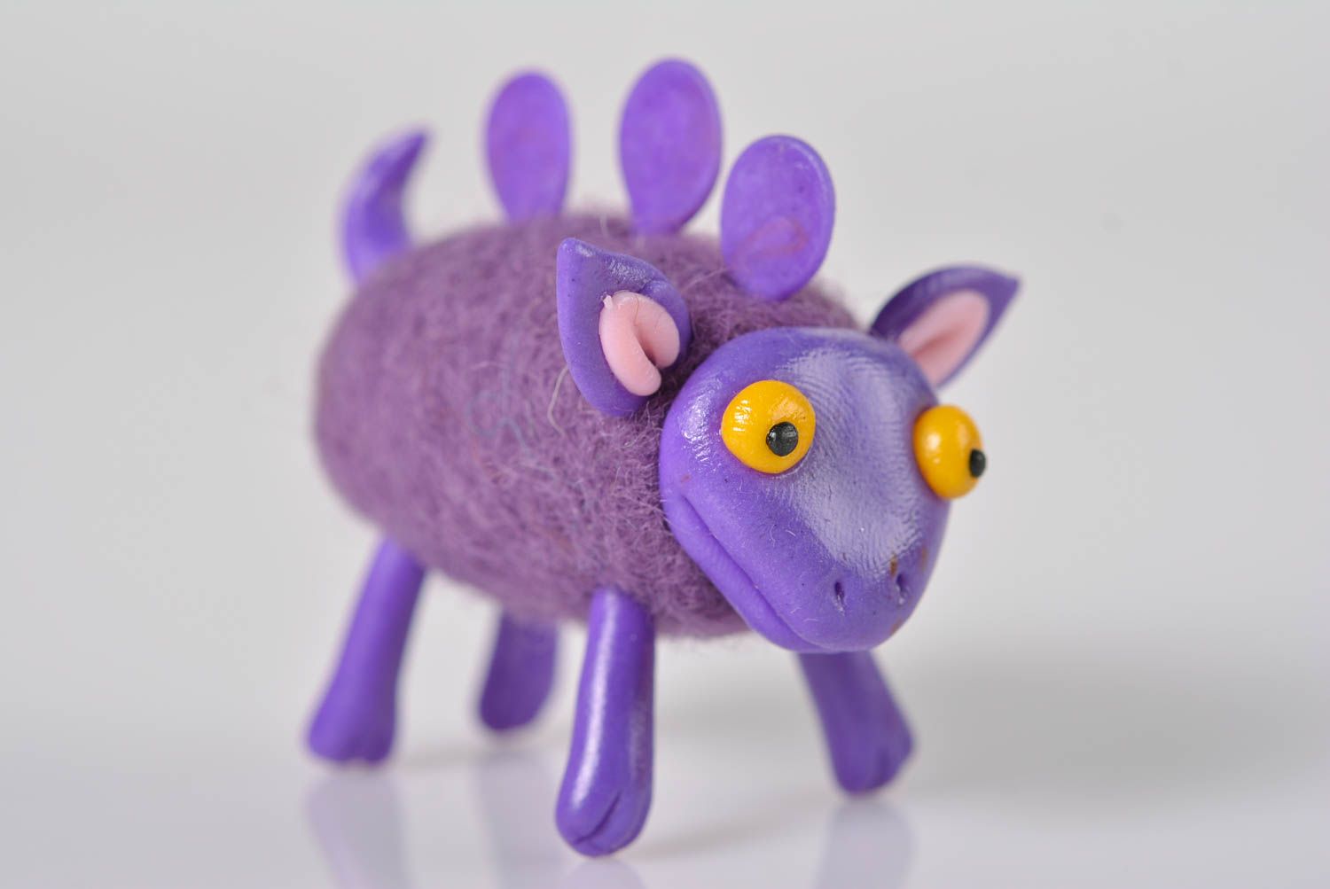 Handmade Spielzeug Dinosaurier gefilzte Figur Geschenkidee für Kinder  foto 3