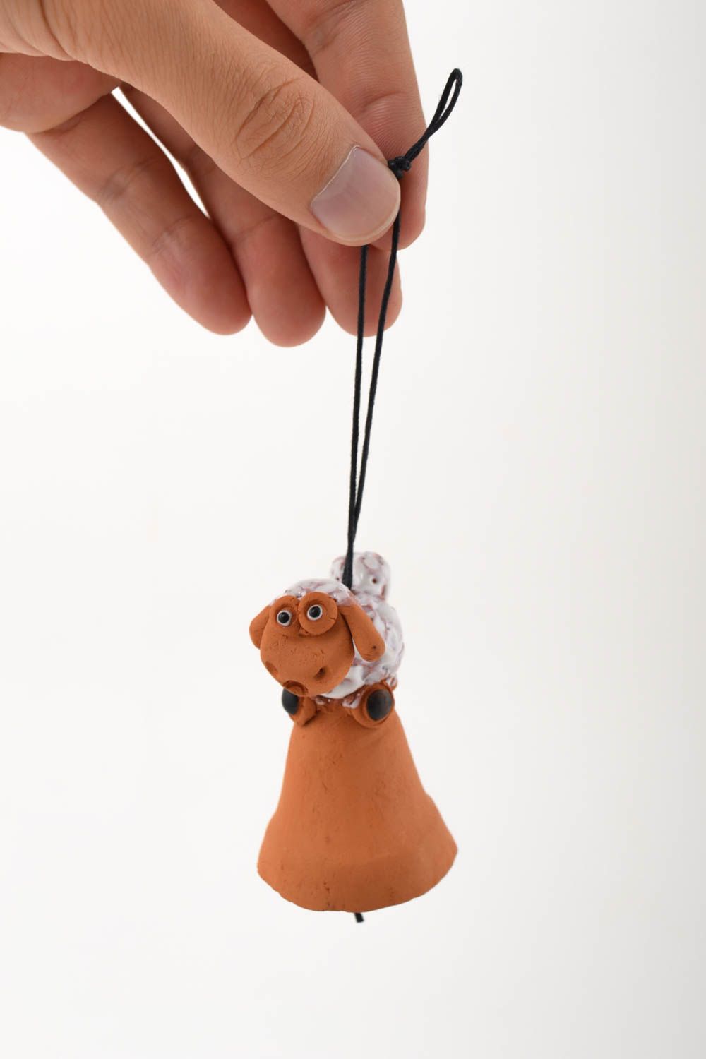 Handmade ceramic bell miniature animals sculpture art decorative use only photo 5