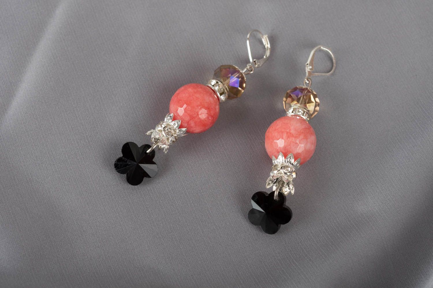 Unusual handmade gemstone earrings designer crystal earrings gifts for her photo 1