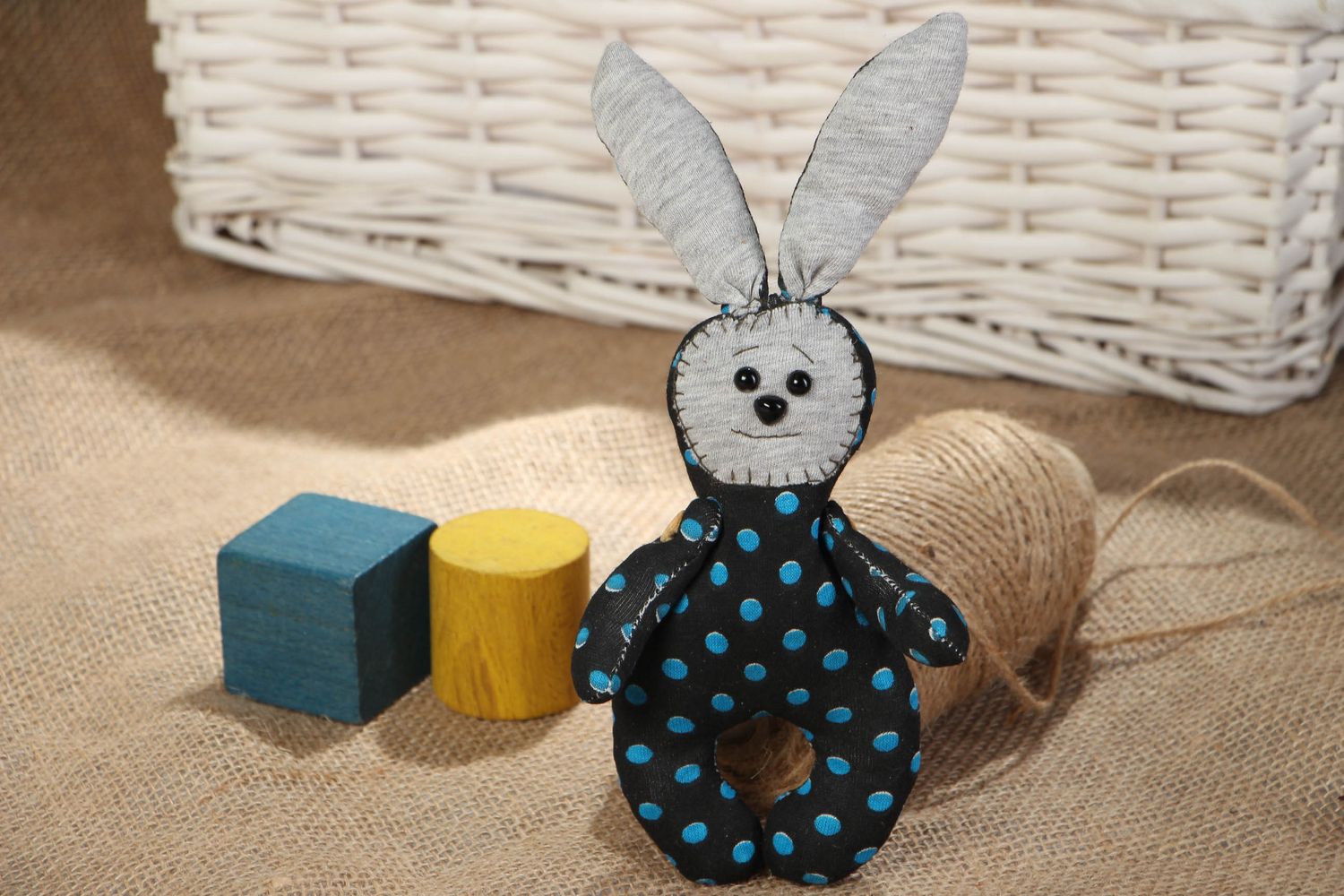 Handmade soft toy for children Rabbit photo 5