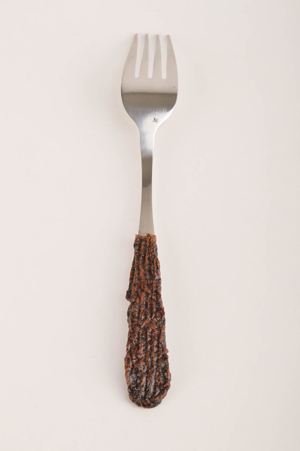 Tenedor artesanal decorado cubertería de acero inoxidable utensilio de cocina  foto 4