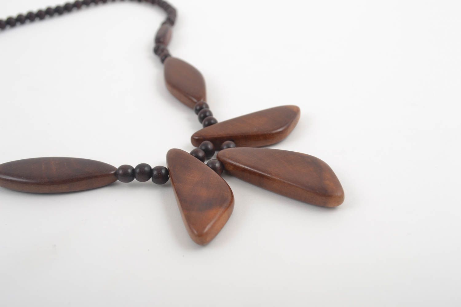 Collar moderno hecho a mano de madera adorno para el cuello regalo original foto 2