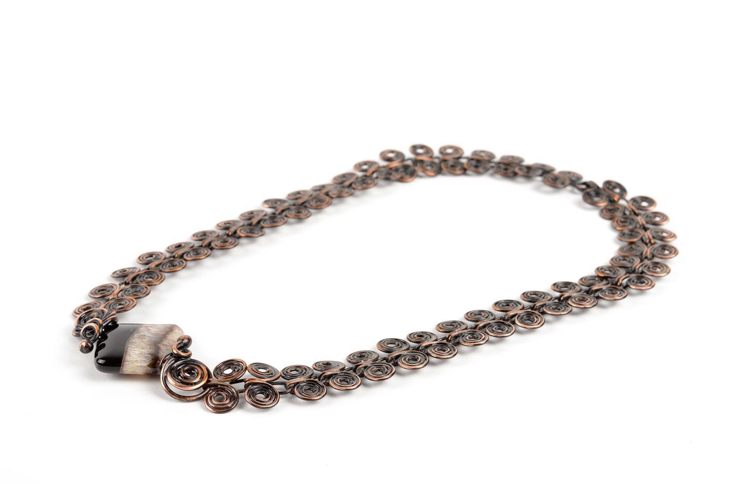 Handmade necklace unusual necklace designer accessory copper jewelry gift ideas photo 3