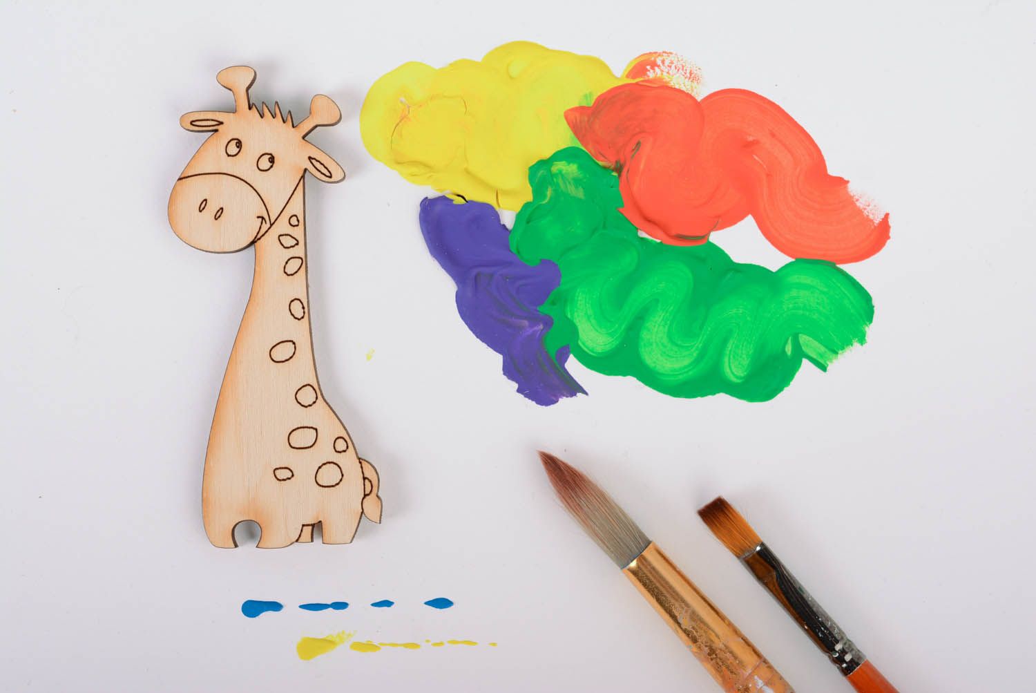 Décoration à colorier avec magnet Girafe originale photo 1