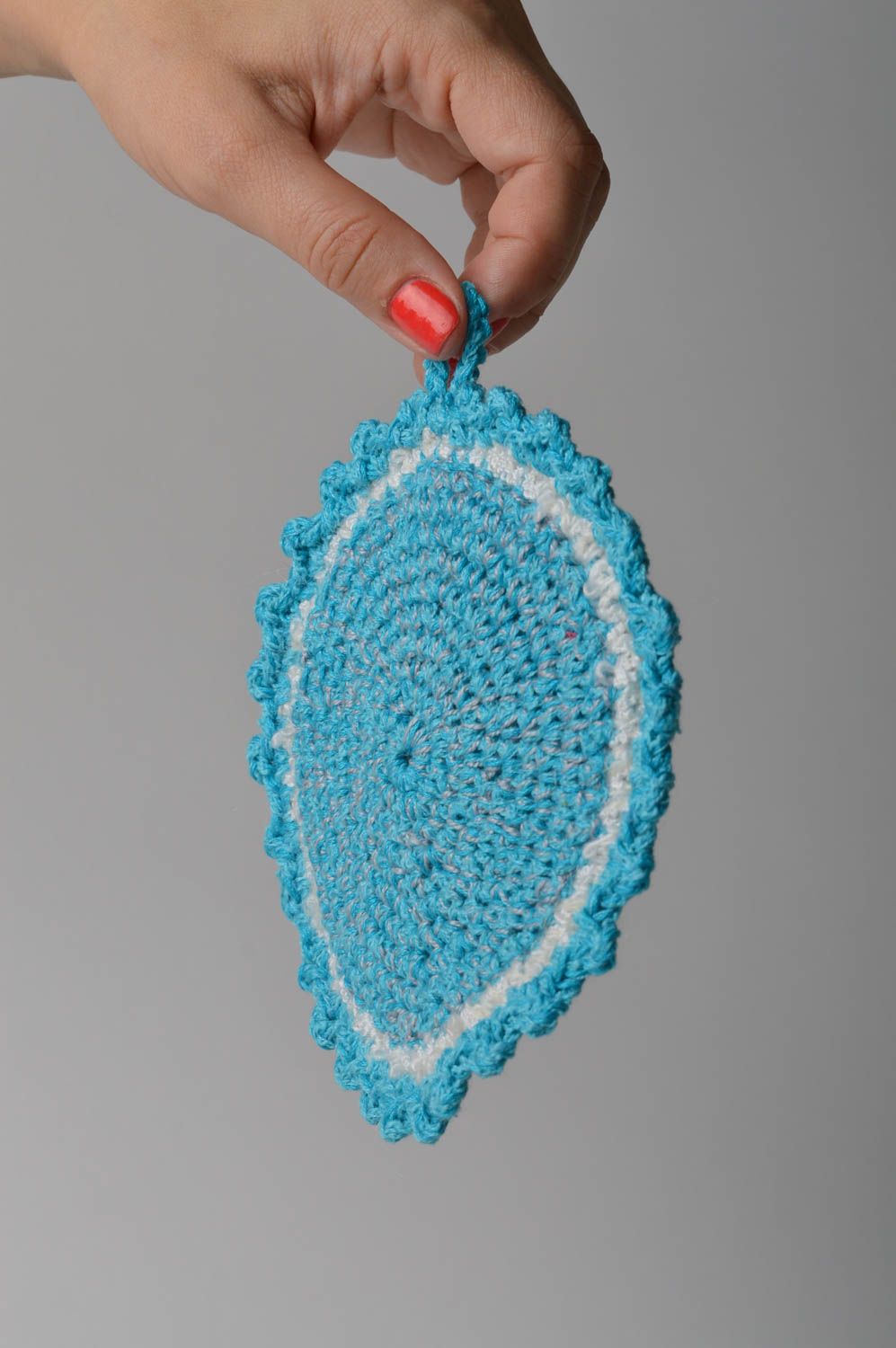 Unusual handmade crochet potholder crocheted pot holder kitchen utensils photo 2