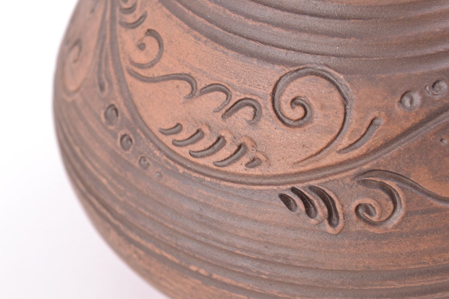 Handmade ceramic Turkish coffee pot kilned with the use of milk for 400 ml photo 4